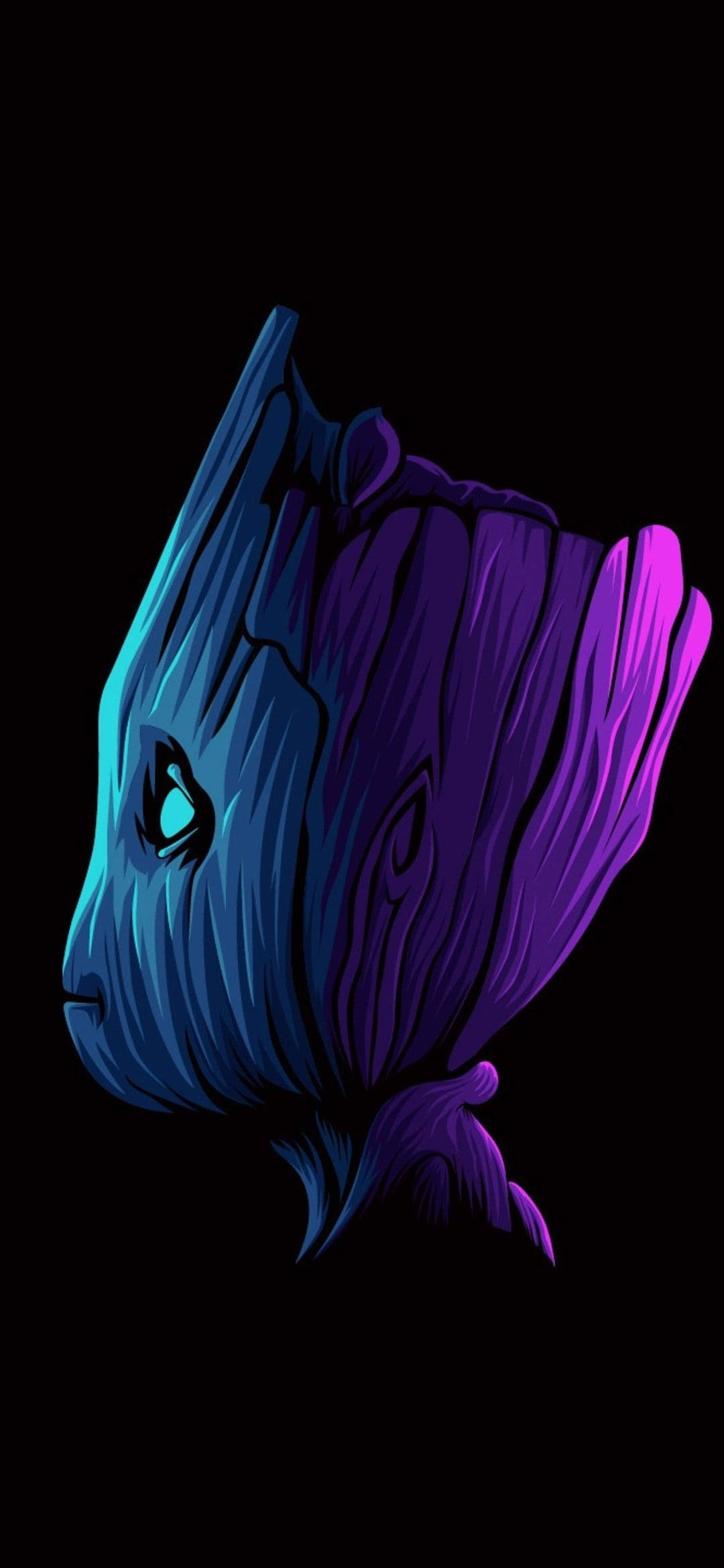 Svart AMOLED Groot Bakgrunner