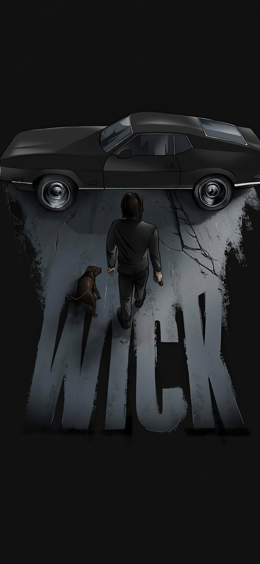 Svart Amoled John Wick Bakgrunner