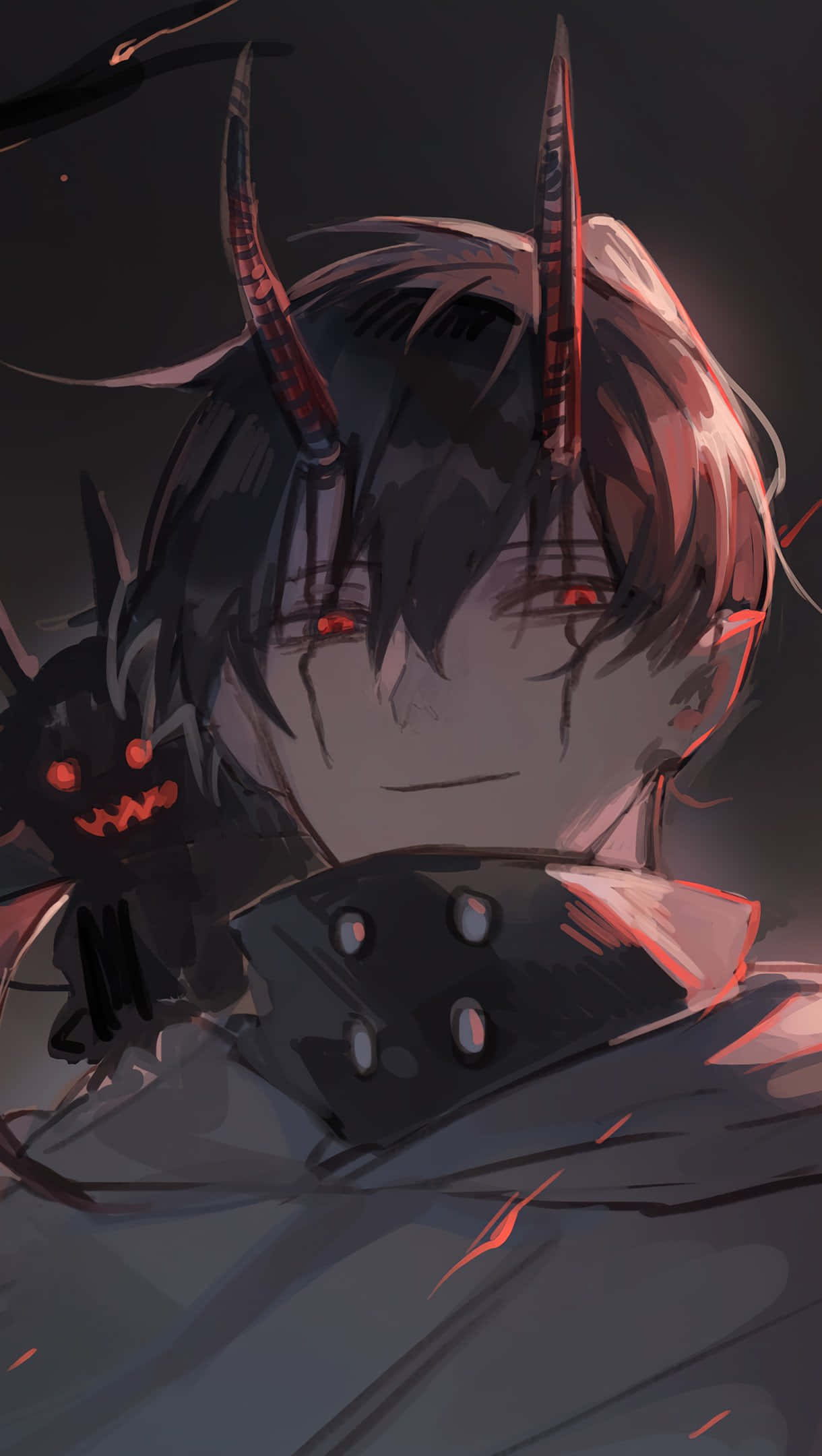 Svart anime-profilbilde av demon gutt Bakgrunner