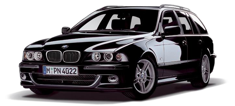 Svart B M W 5-serie E39 Touring Bakgrunner