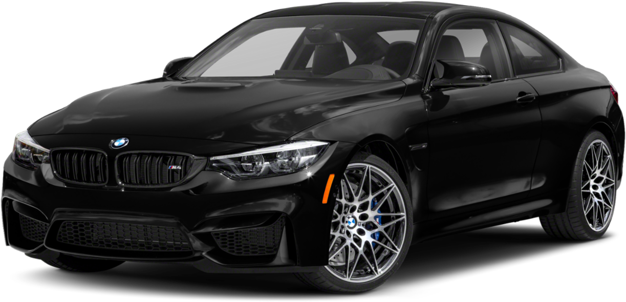 Svart BMW M4 Coupe sett fra siden Bakgrunner