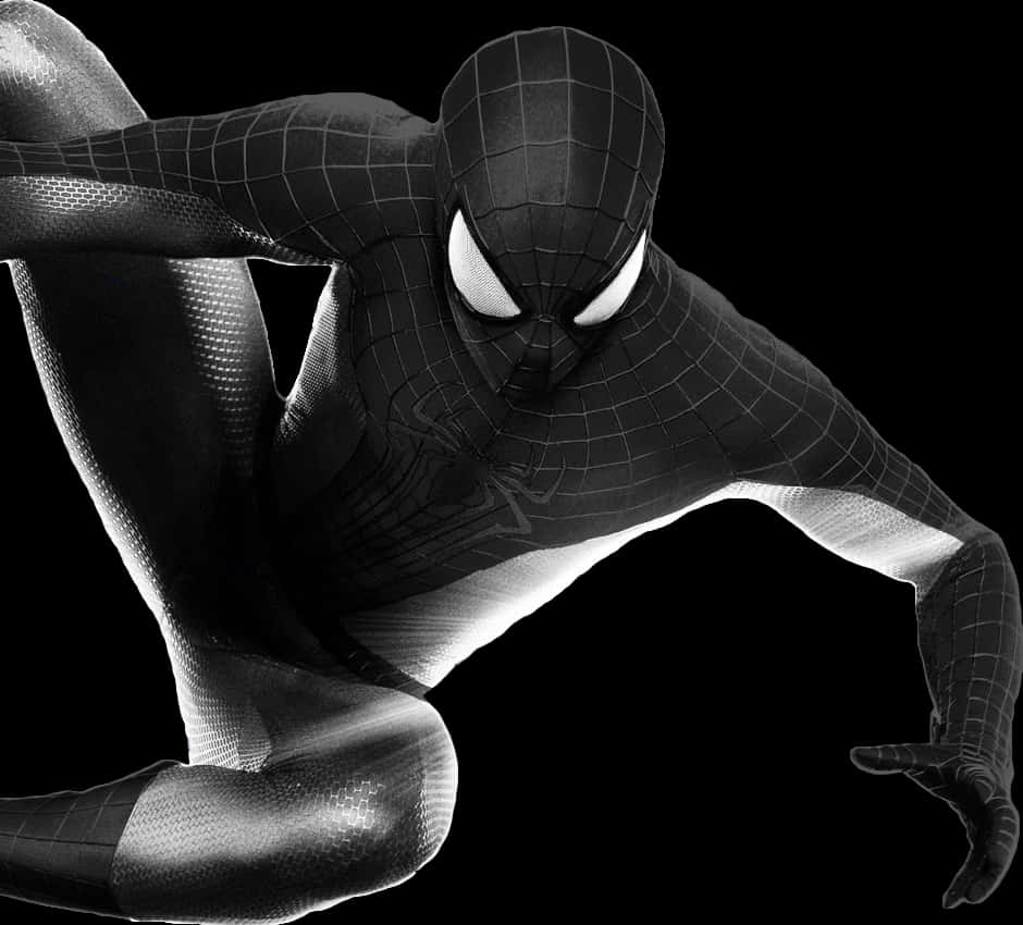 Svart dress Spiderman positur Bakgrunner