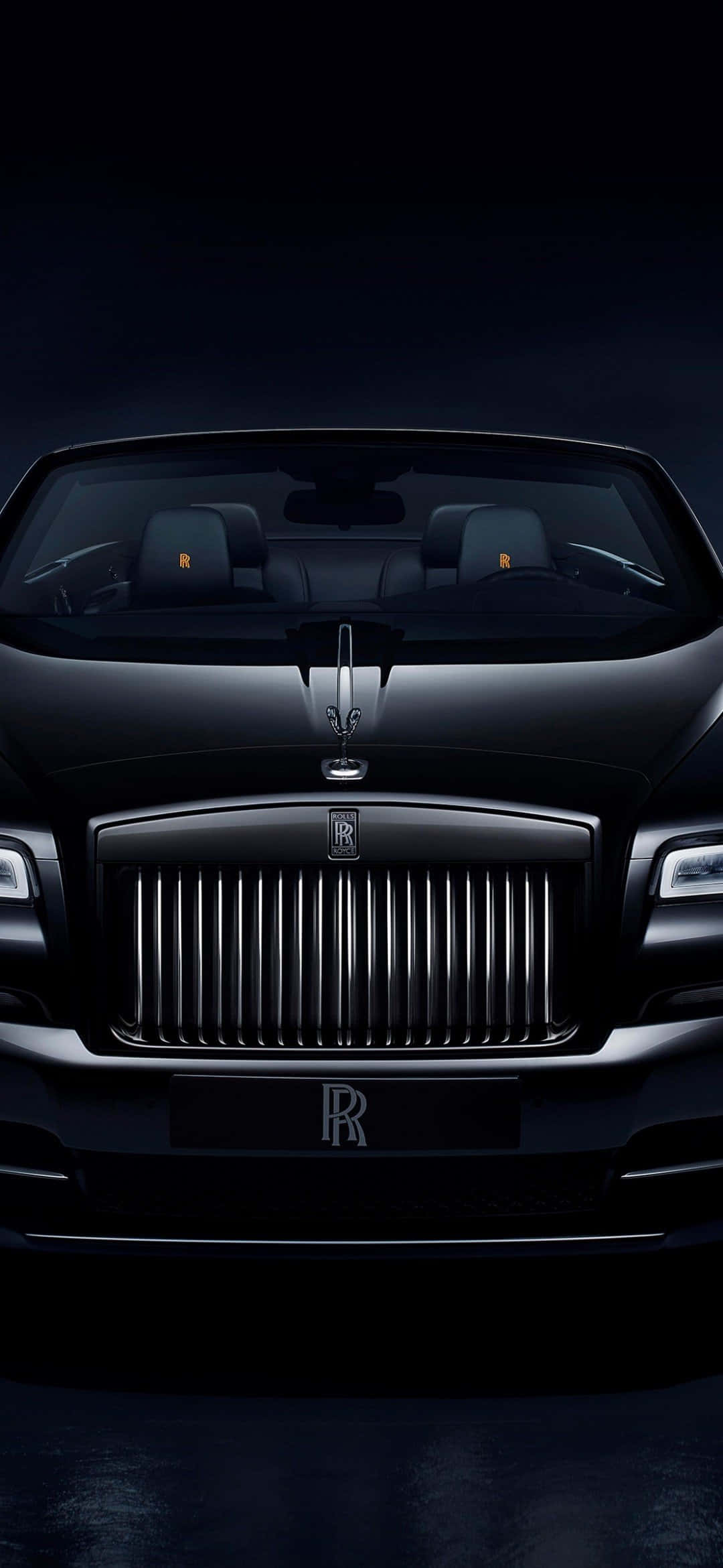 Svart ekstravagant Rolls Royce Bakgrunner