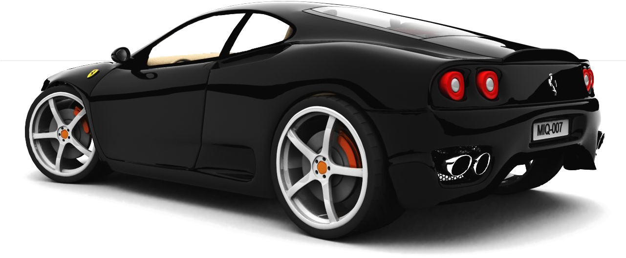 Svart Ferrari sportsbilprofil Bakgrunner