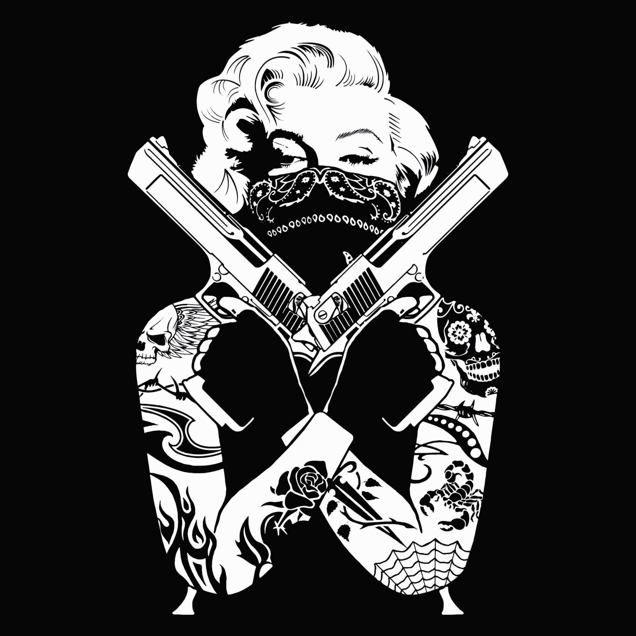 Svart Gangster Marilyn Monroe Bakgrunner