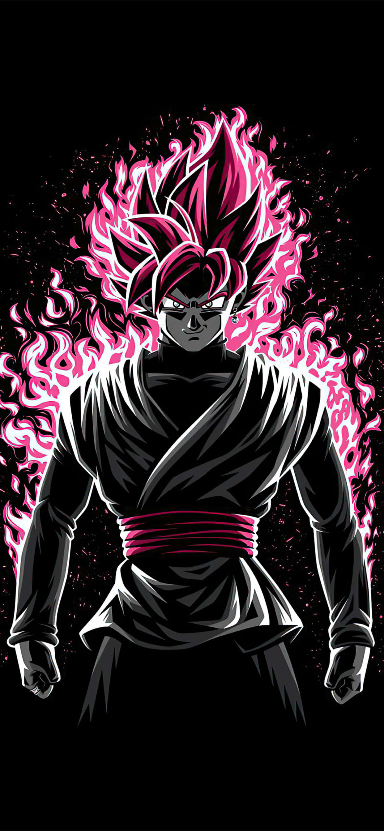 Black Goku-illustrasjon Dragon Ball Super iPhone Bakgrunner