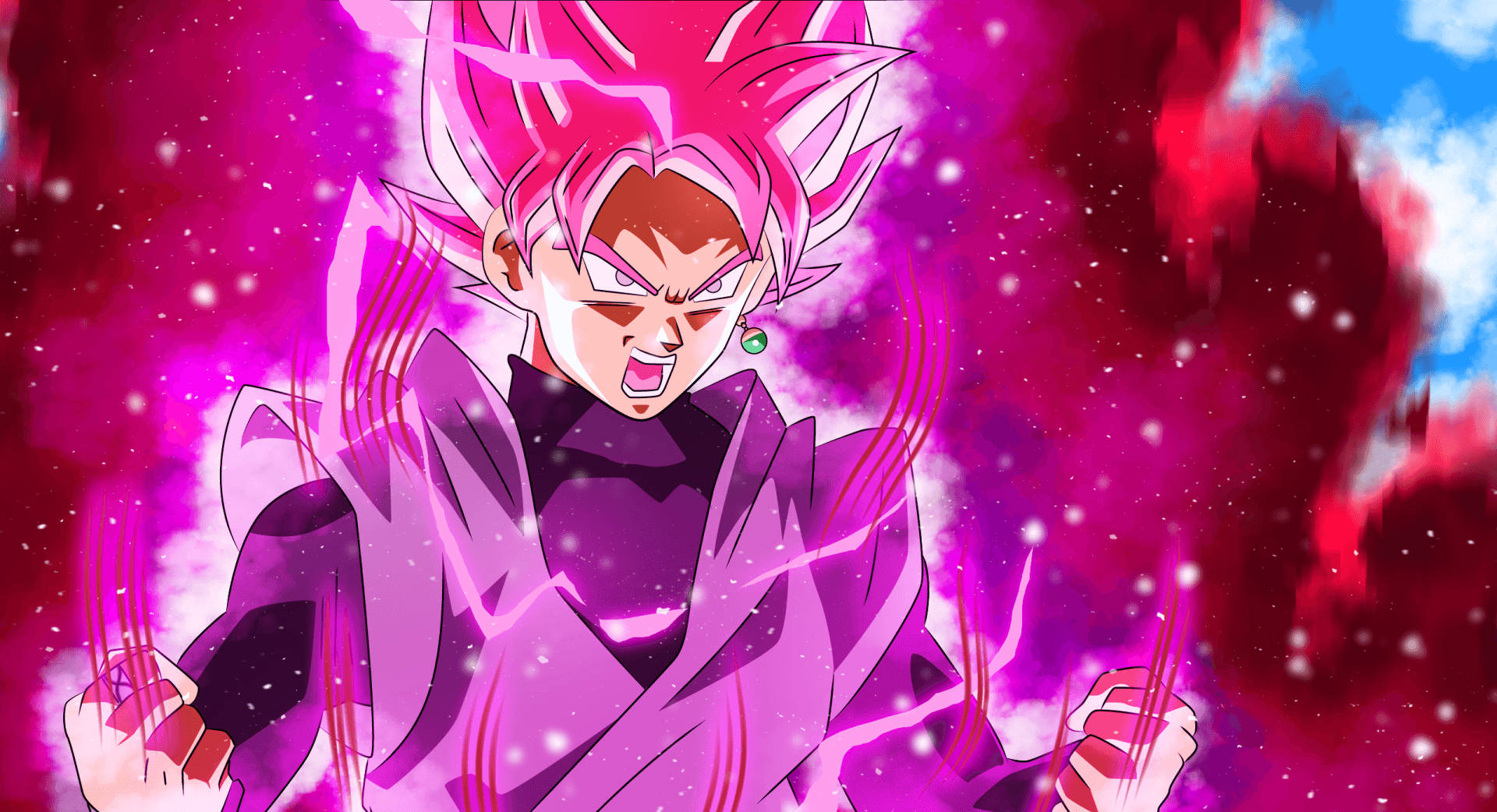 Svart Goku som lader opp kraften sin Bakgrunner