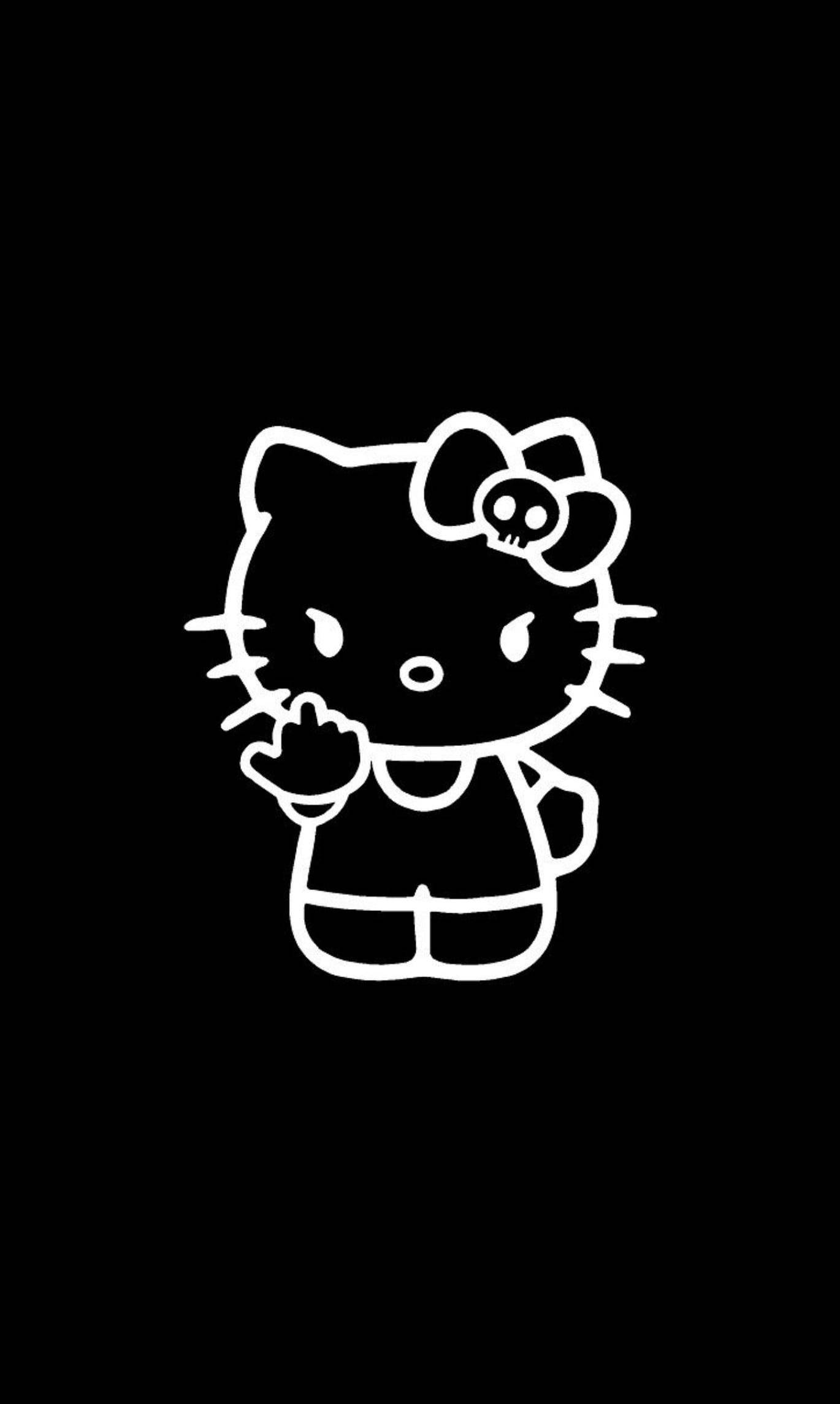 Svart Hello Kitty uanstendig gest Bakgrunner