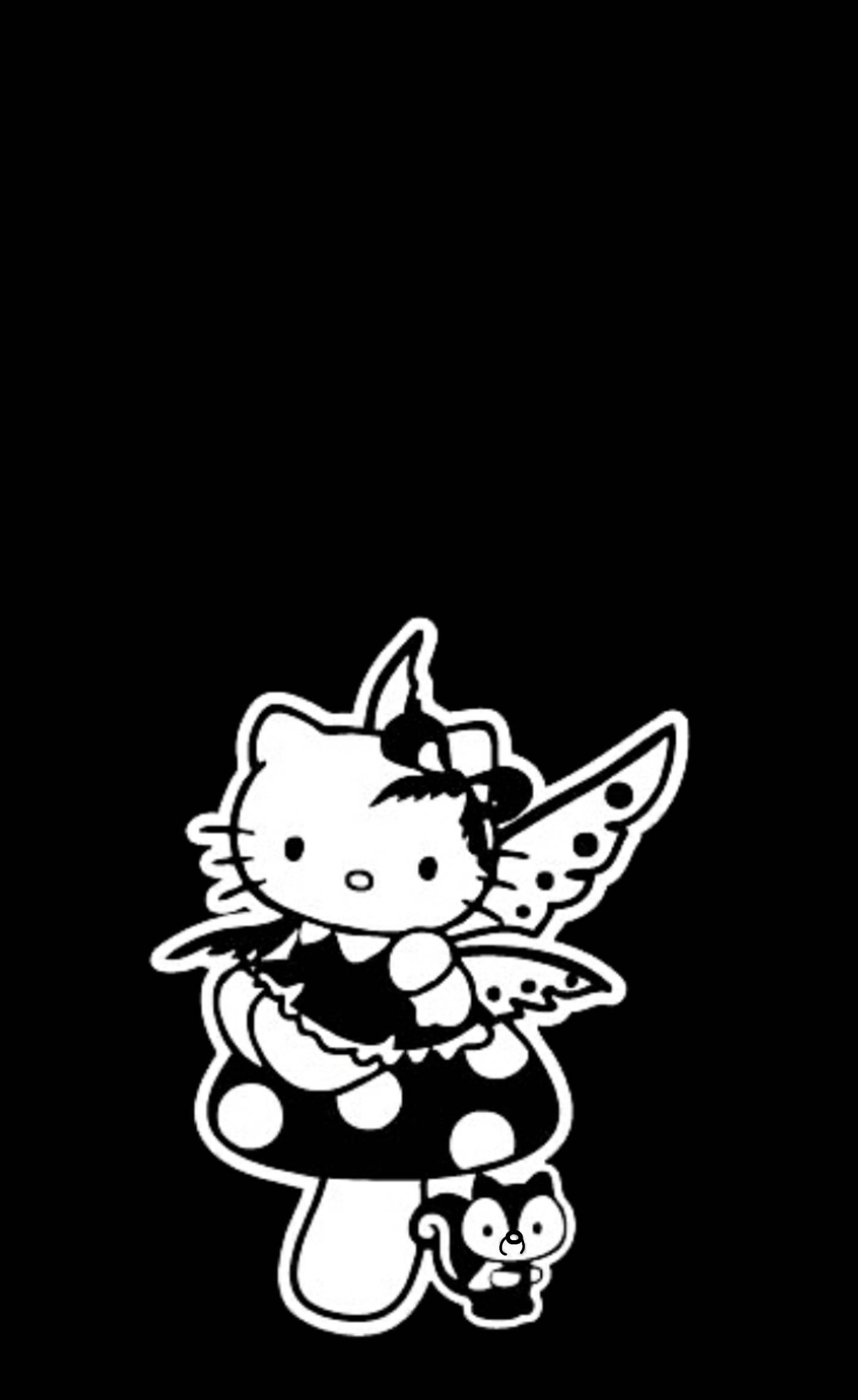 Svart Hello Kitty i fekostyme Bakgrunner