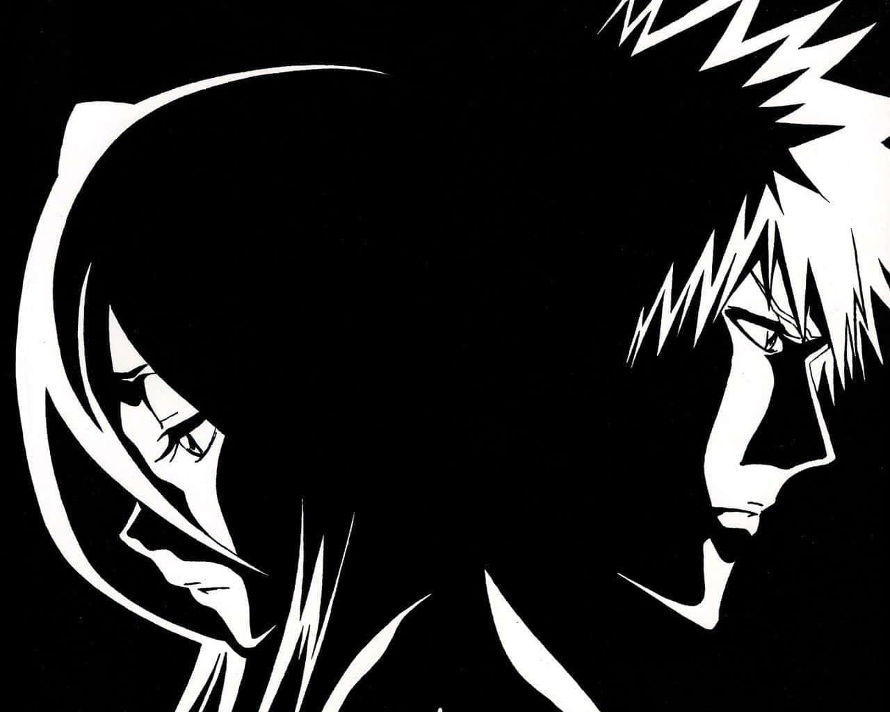 Svart-hvitt anime-scene Bakgrunner