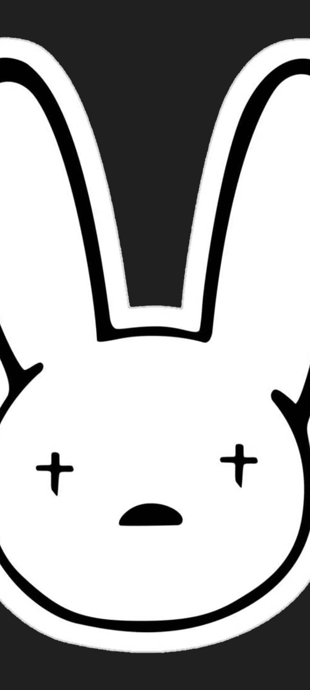 Svart-hvitt Bad Bunny-logo Bakgrunner