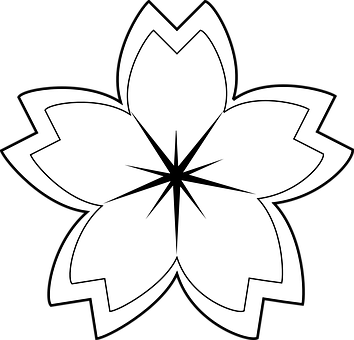 Svart-hvitt blomstergrafikk