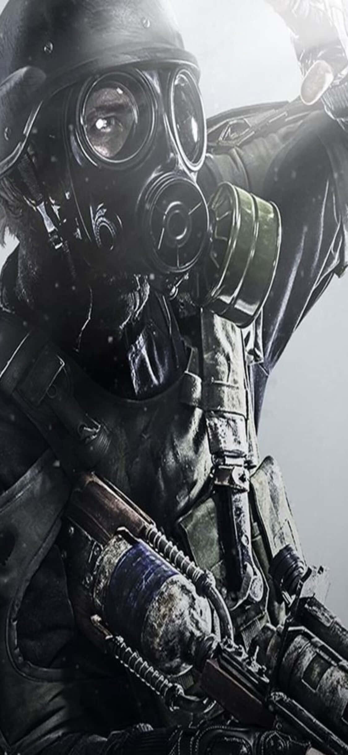 Svart-hvitt effekt iPhone X Metro Last Light bakgrunn Bakgrunner
