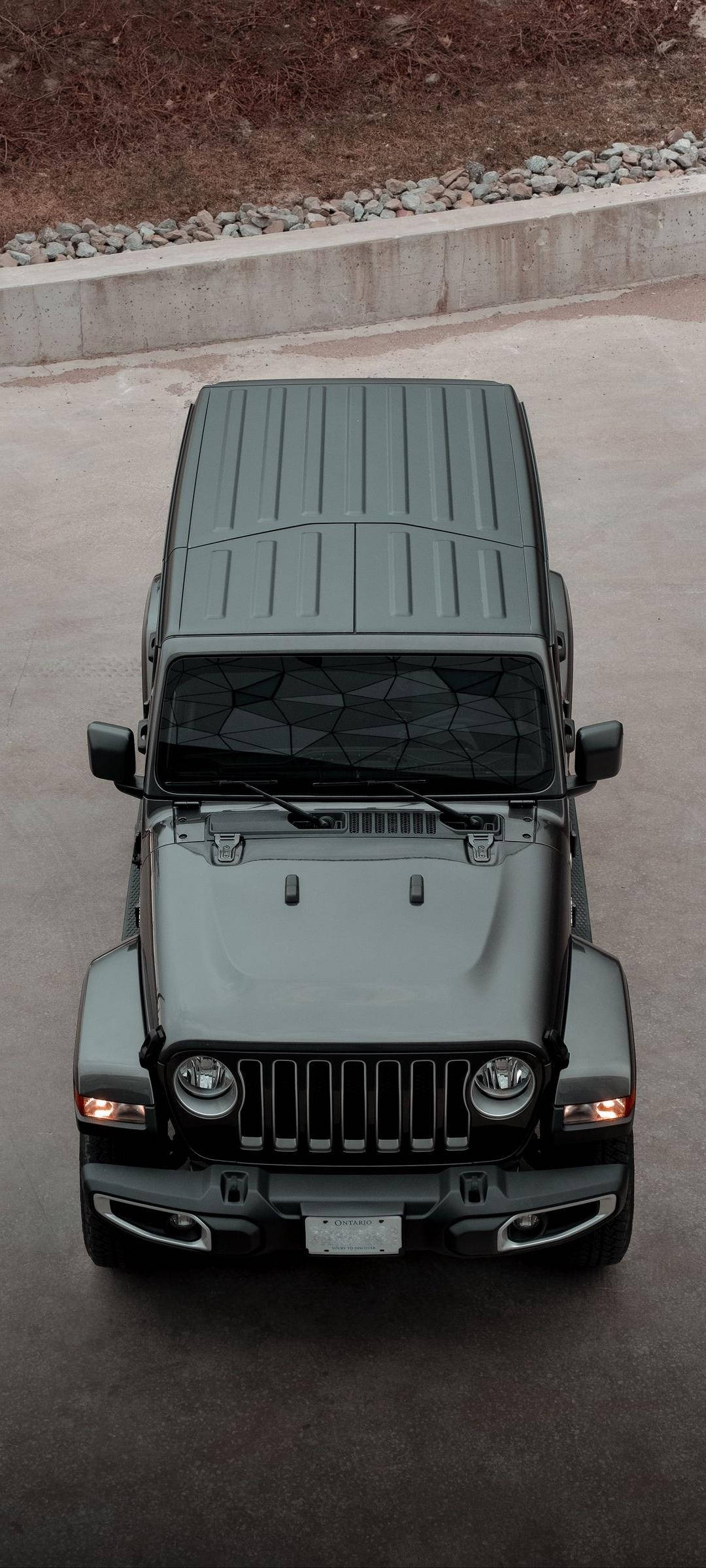 Svart Jeep Luftfoto Bakgrunner