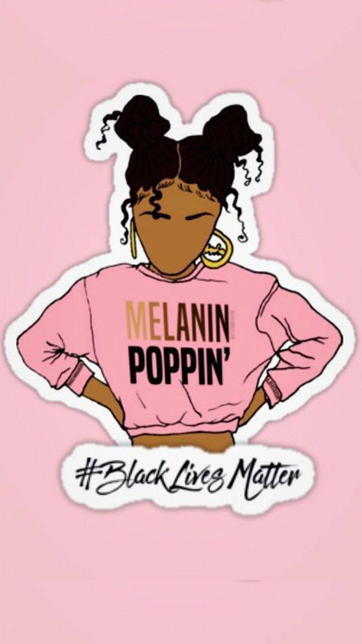 Svart jente baddie med melanin-poppende genser Bakgrunner