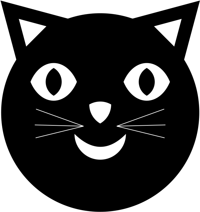 Svart katt grafisk ikon Bakgrunner