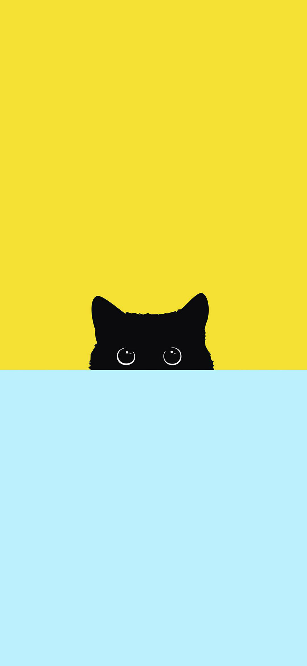 Svart katt minimalistisk Android Bakgrunner