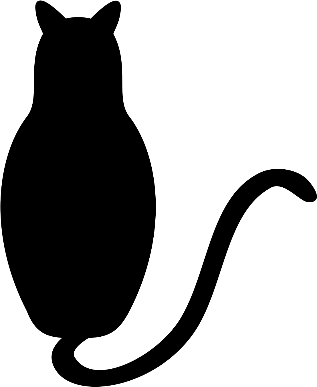 Svart katt silhuett grafikk Bakgrunner