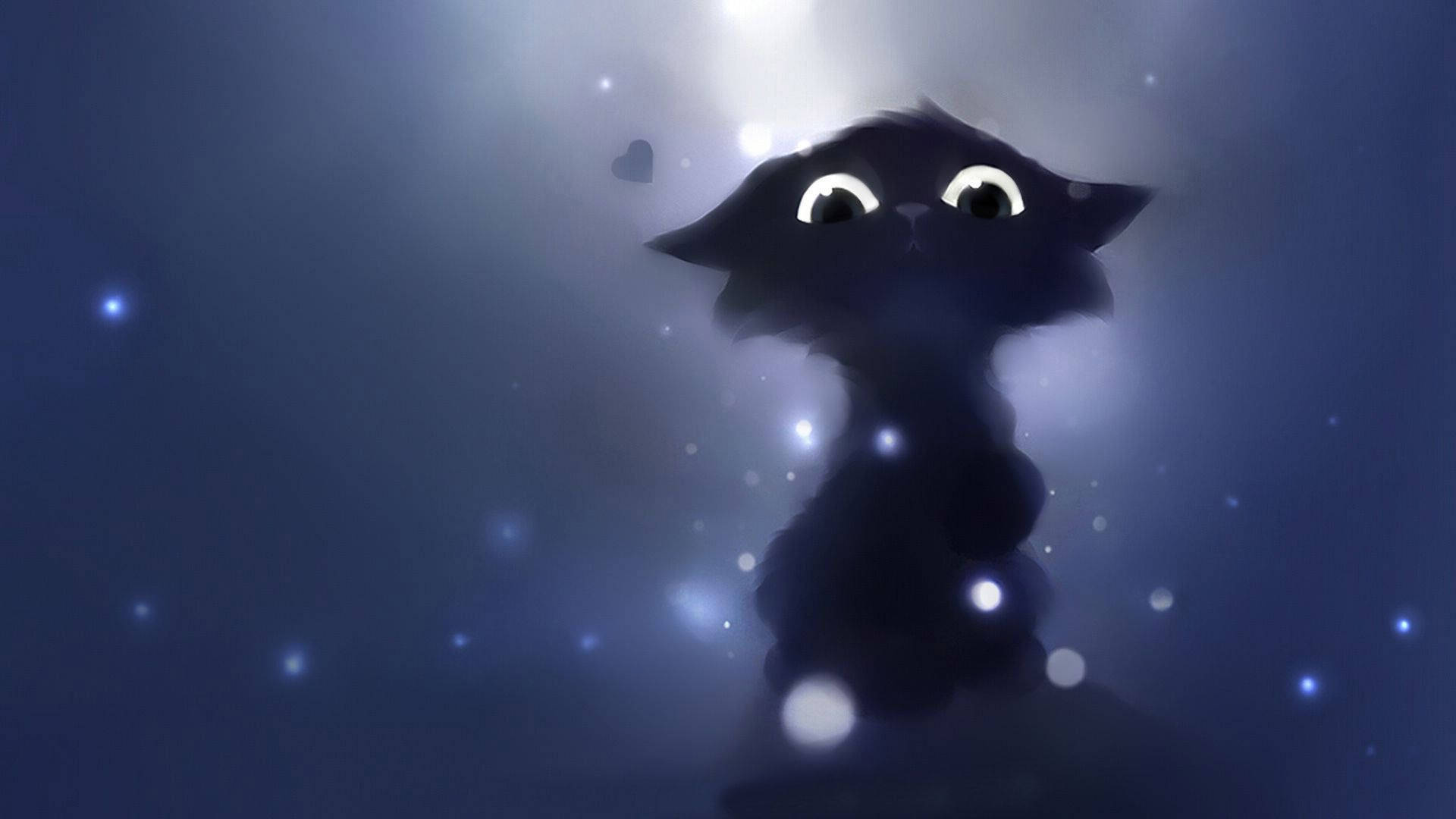 Svart katt tegneserie Bakgrunner