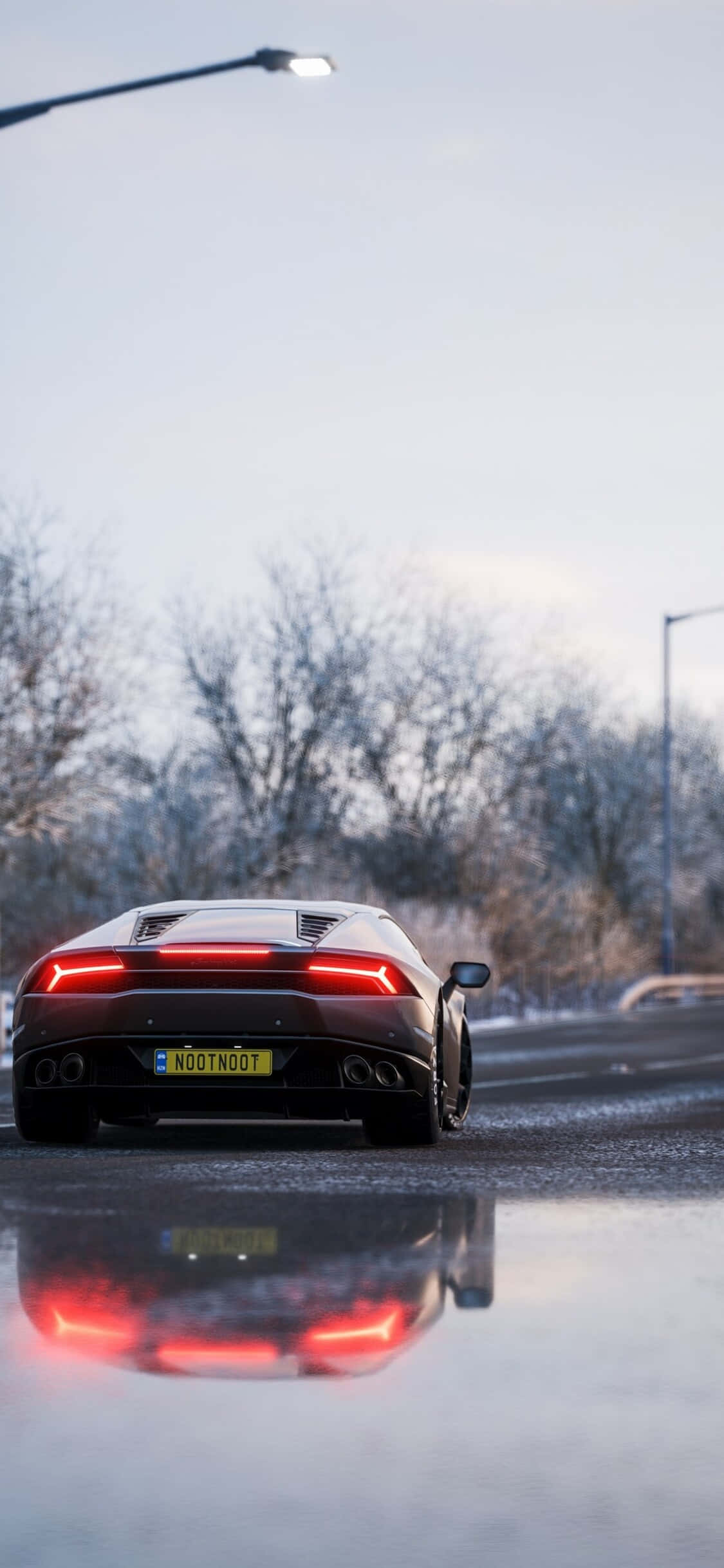 Svart Lamborghini Huracan iPhone X Forza Motorsport 7 Bakgrunn Bakgrunner