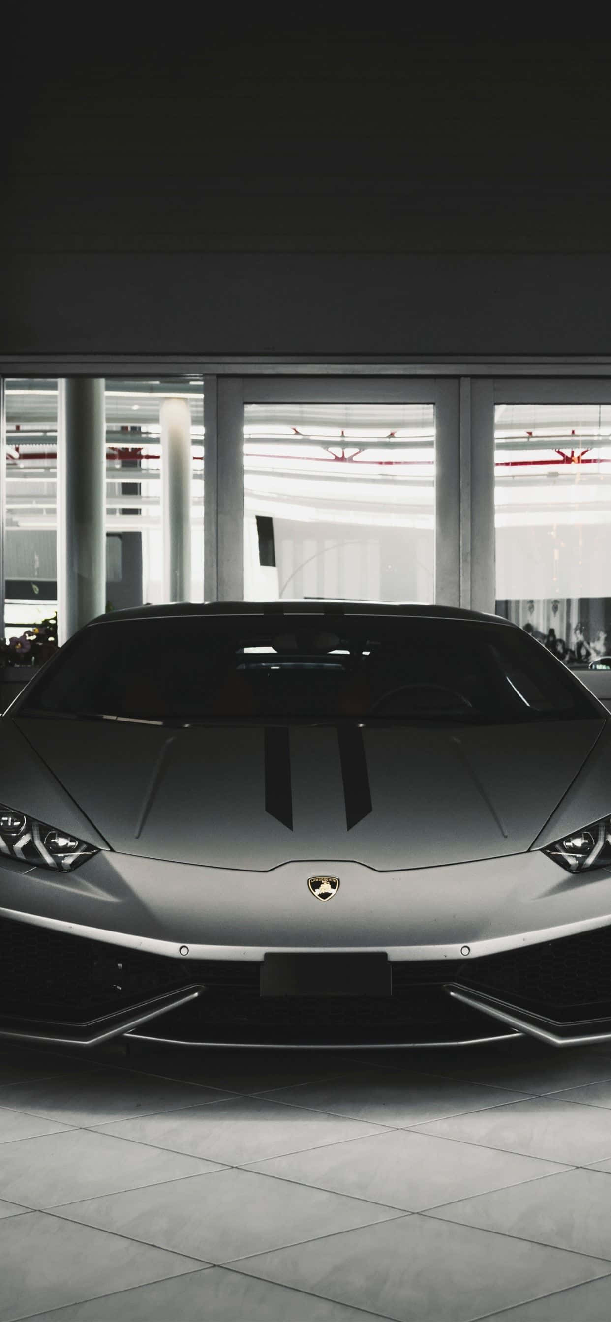 Svart Lamborghini iPhone forfra Bakgrunner