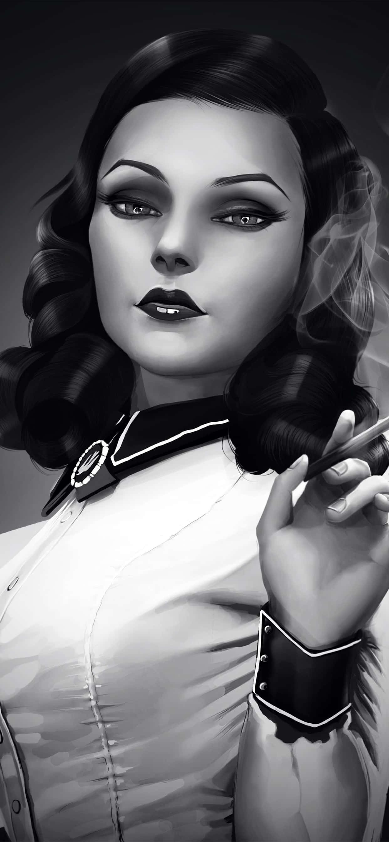 Svart Hvitt iPhone Xs Max Bioshock Infinite Bakgrunn Bakgrunner