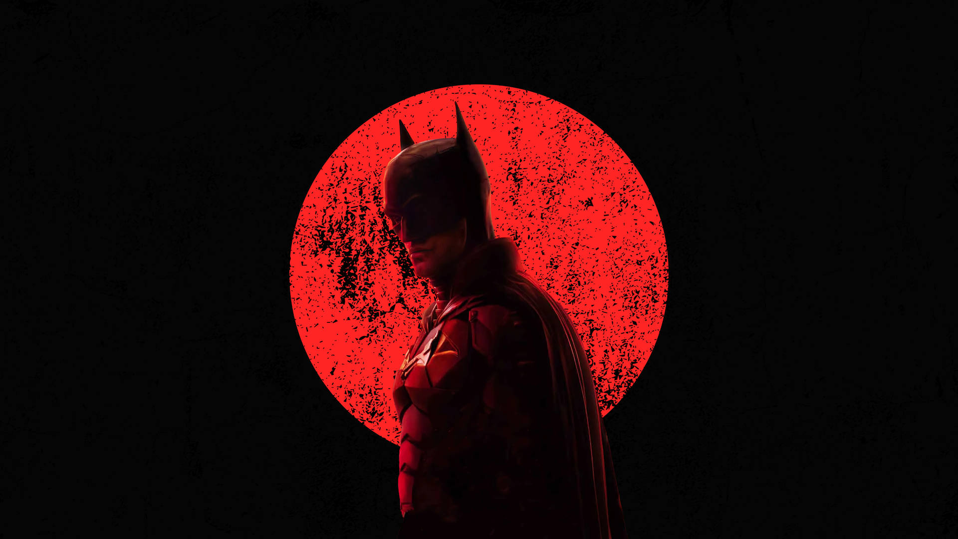Svart og rød estetisk 4K Gotham Batman Bakgrunner