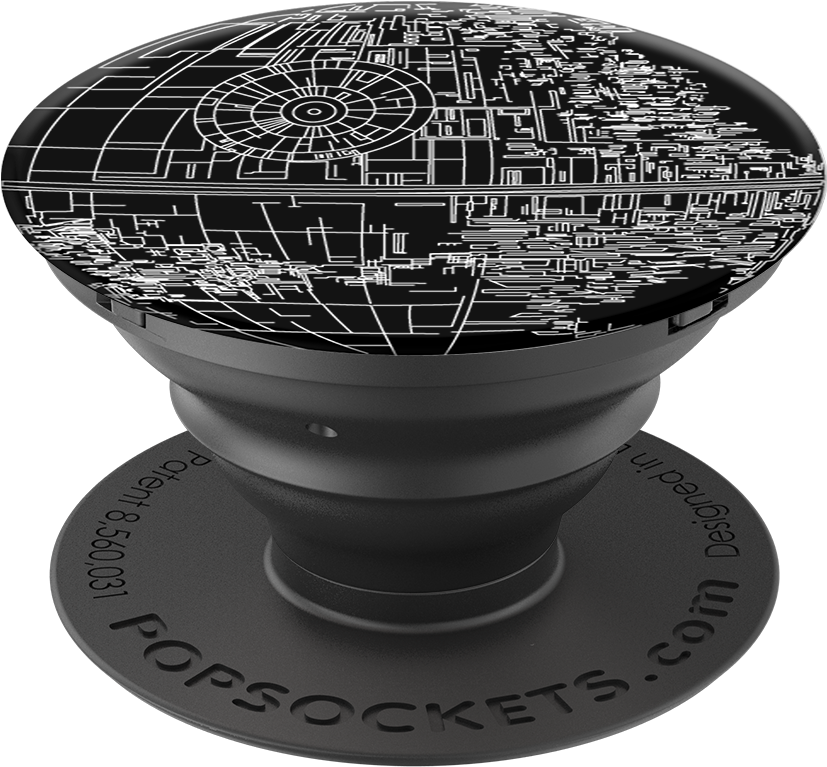 Svart Pop Socket med grafisk design Bakgrunner