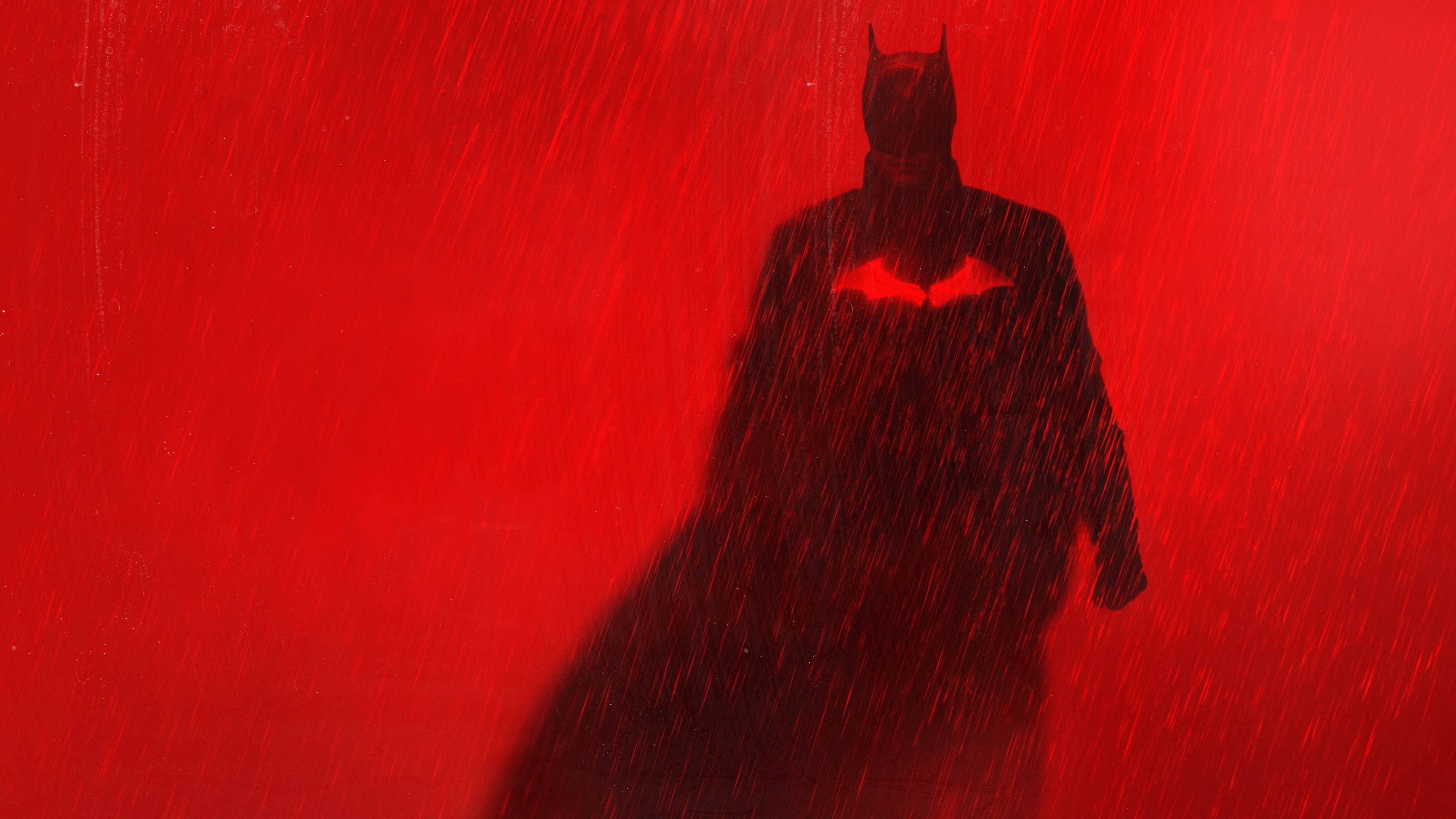Svart rød 4K Batman-plakat Bakgrunner