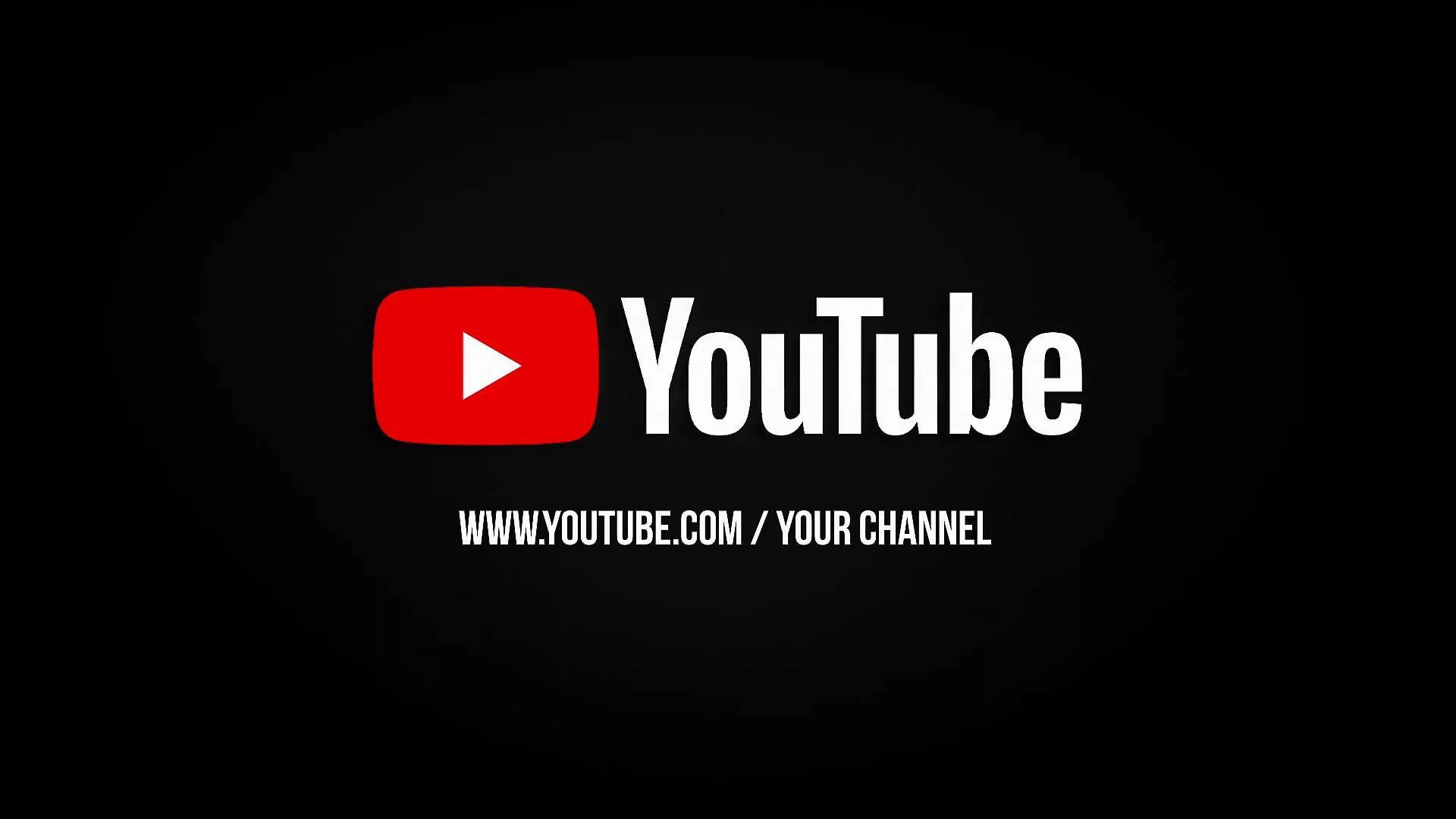Svart YouTube Din Kanal Bakgrunner