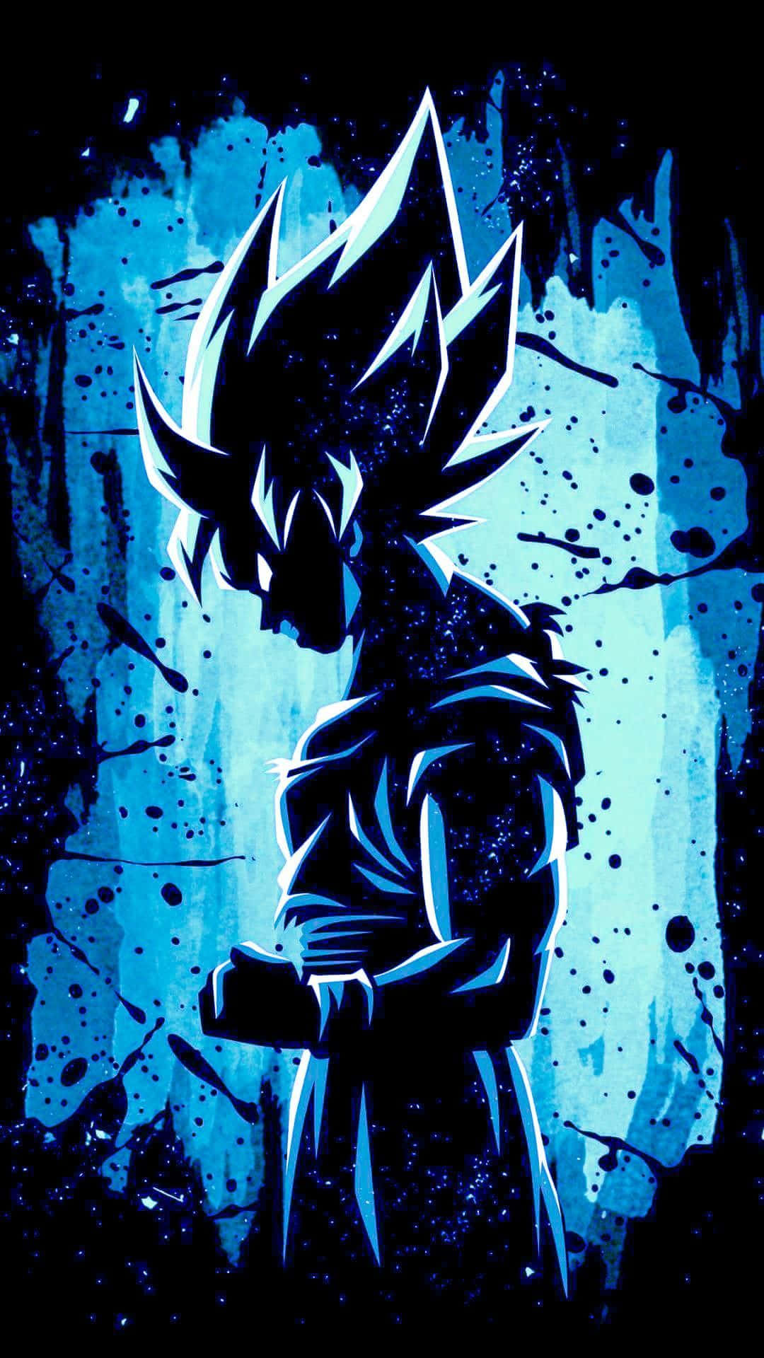 Syk anime Goku Dragon Ball Z blå estetikk Bakgrunner