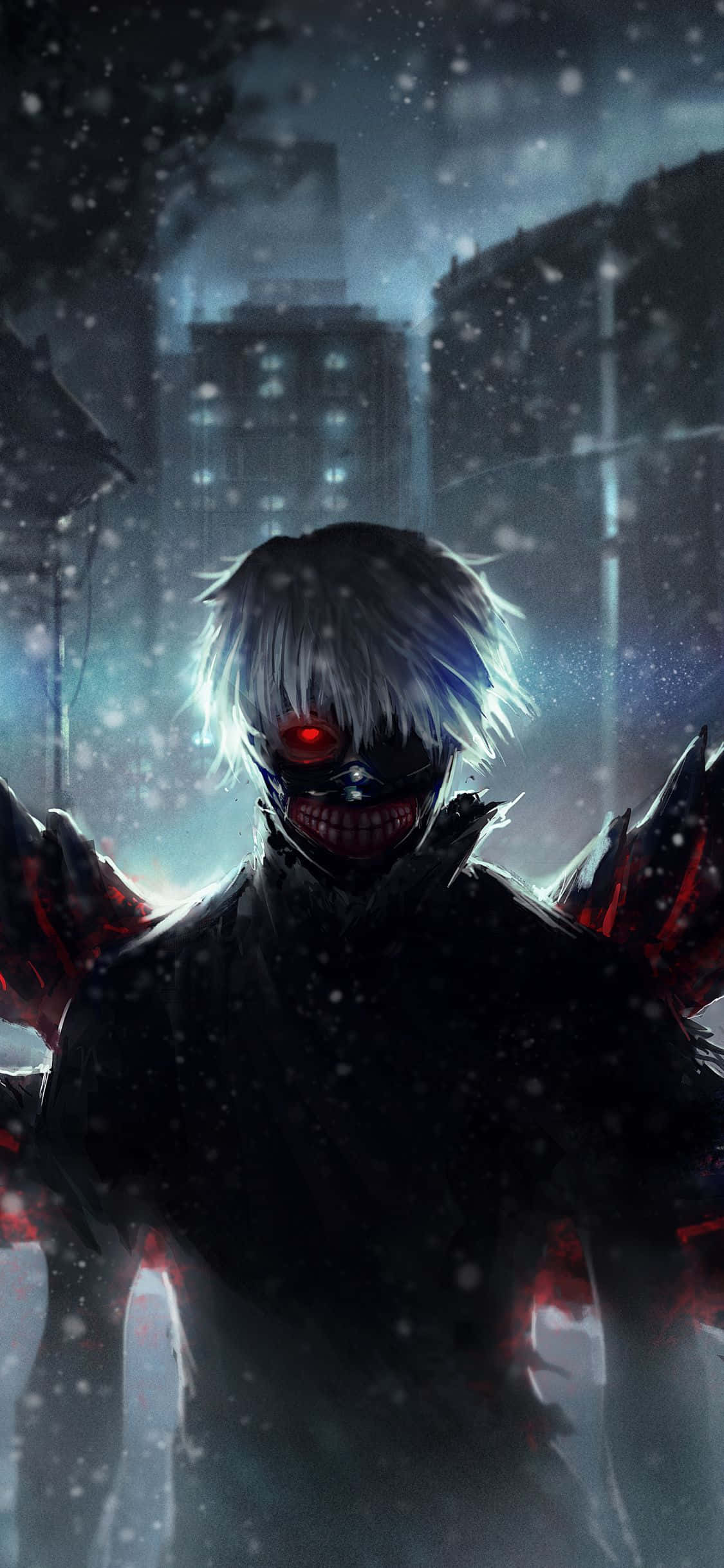 Syk Anime Tokyo Ghoul Kaneki Ken Glødende Øye Bakgrunner