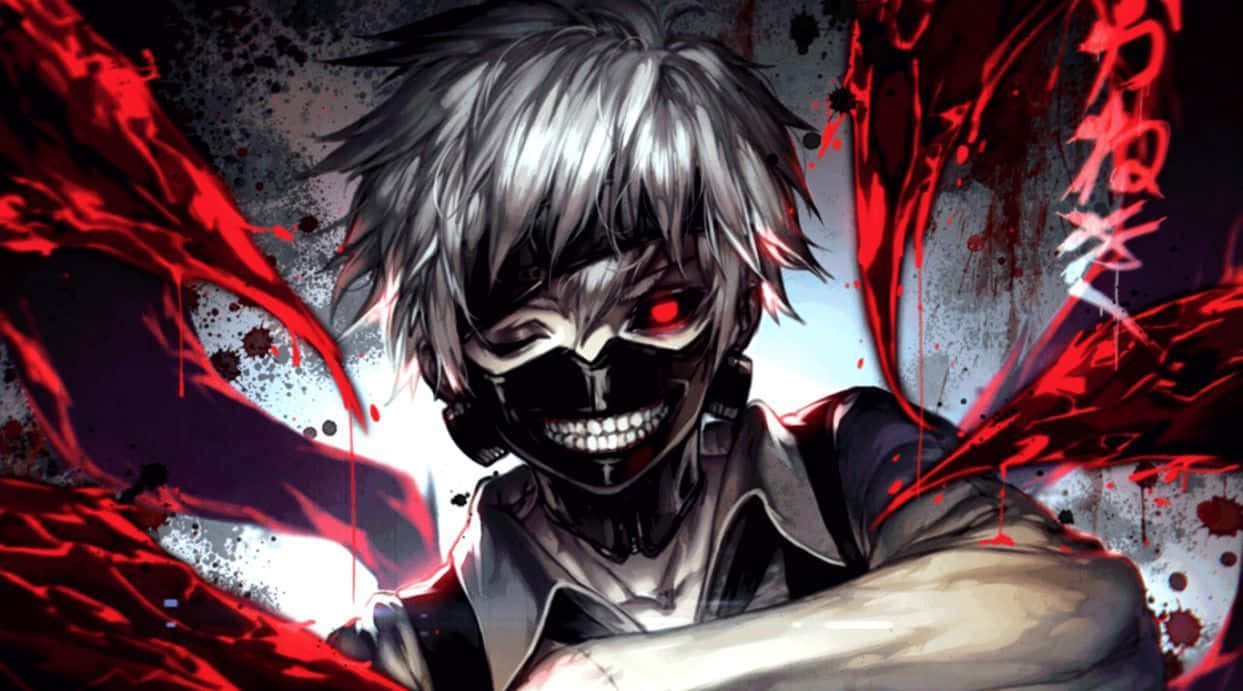 Syk Anime Tokyo Ghoul Kaneki Ken Maske Bakgrunner