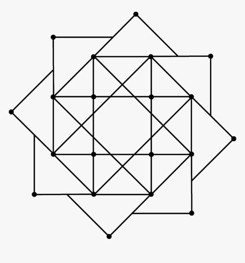 Symmetriske trekanter danner en geometrisk form Bakgrunner