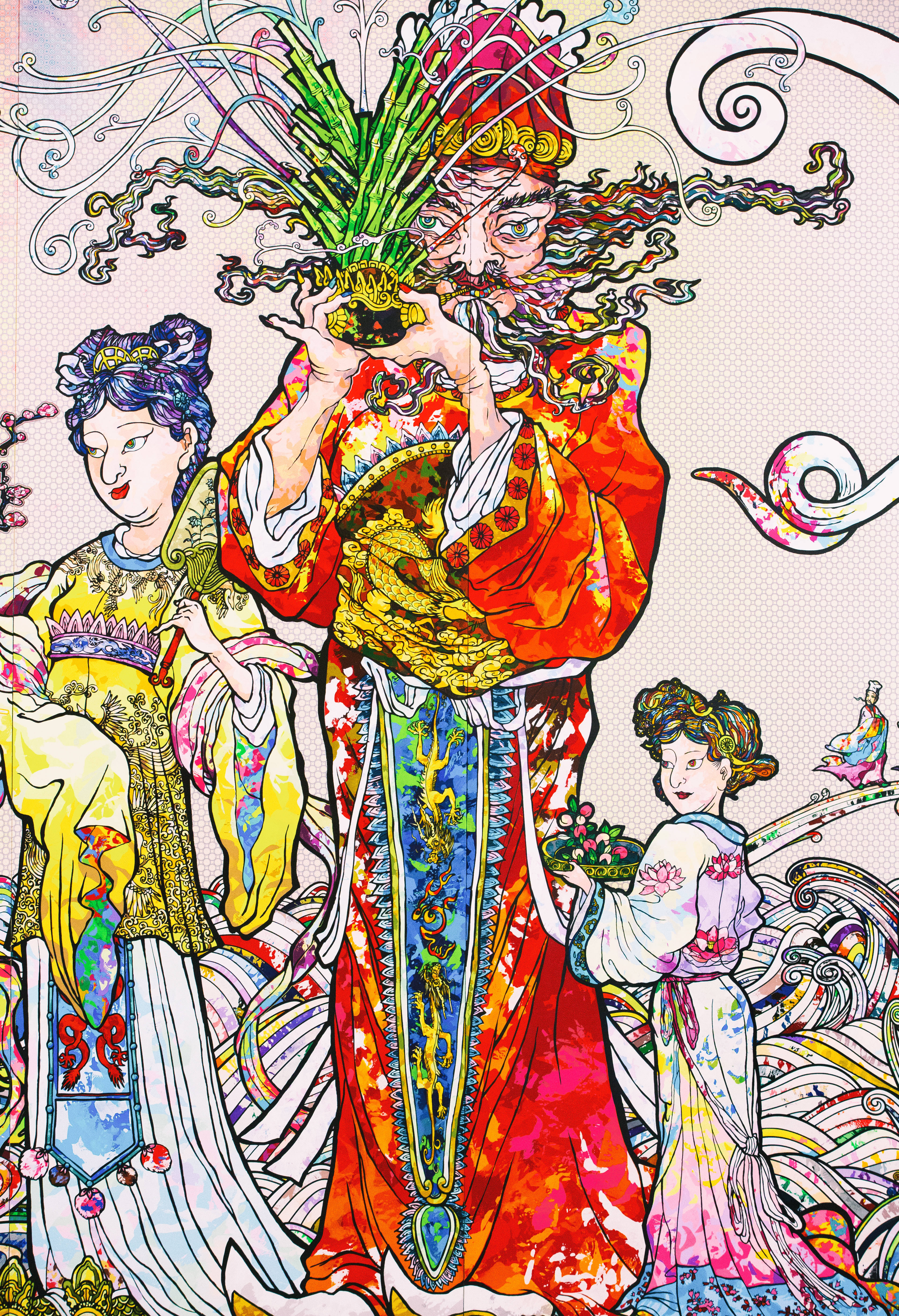 Takashi Murakami Familie 4K Bakgrunner