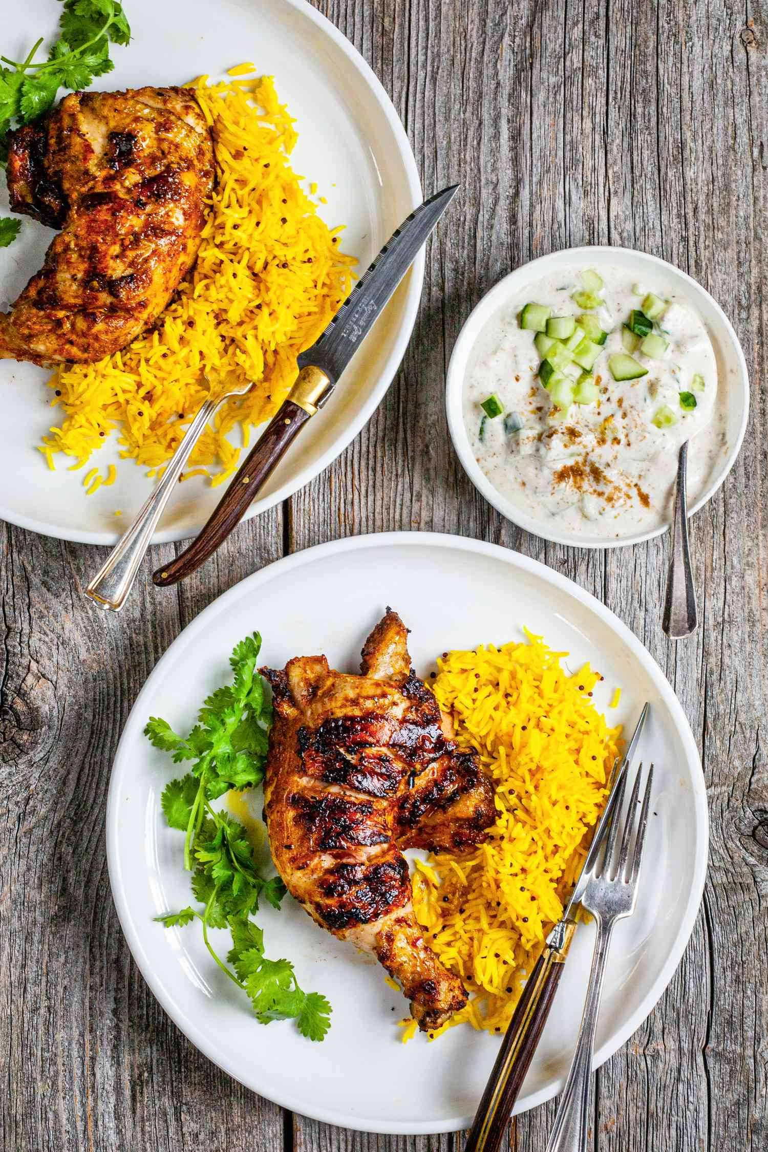 Tandoori Kylling Tallerkener Bakgrunner