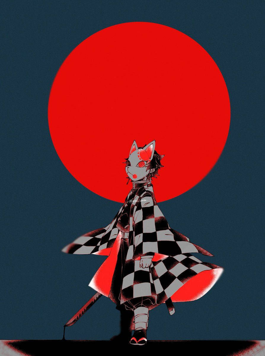 Tanjiro Demon Slayer Maske Plakat Bakgrunner