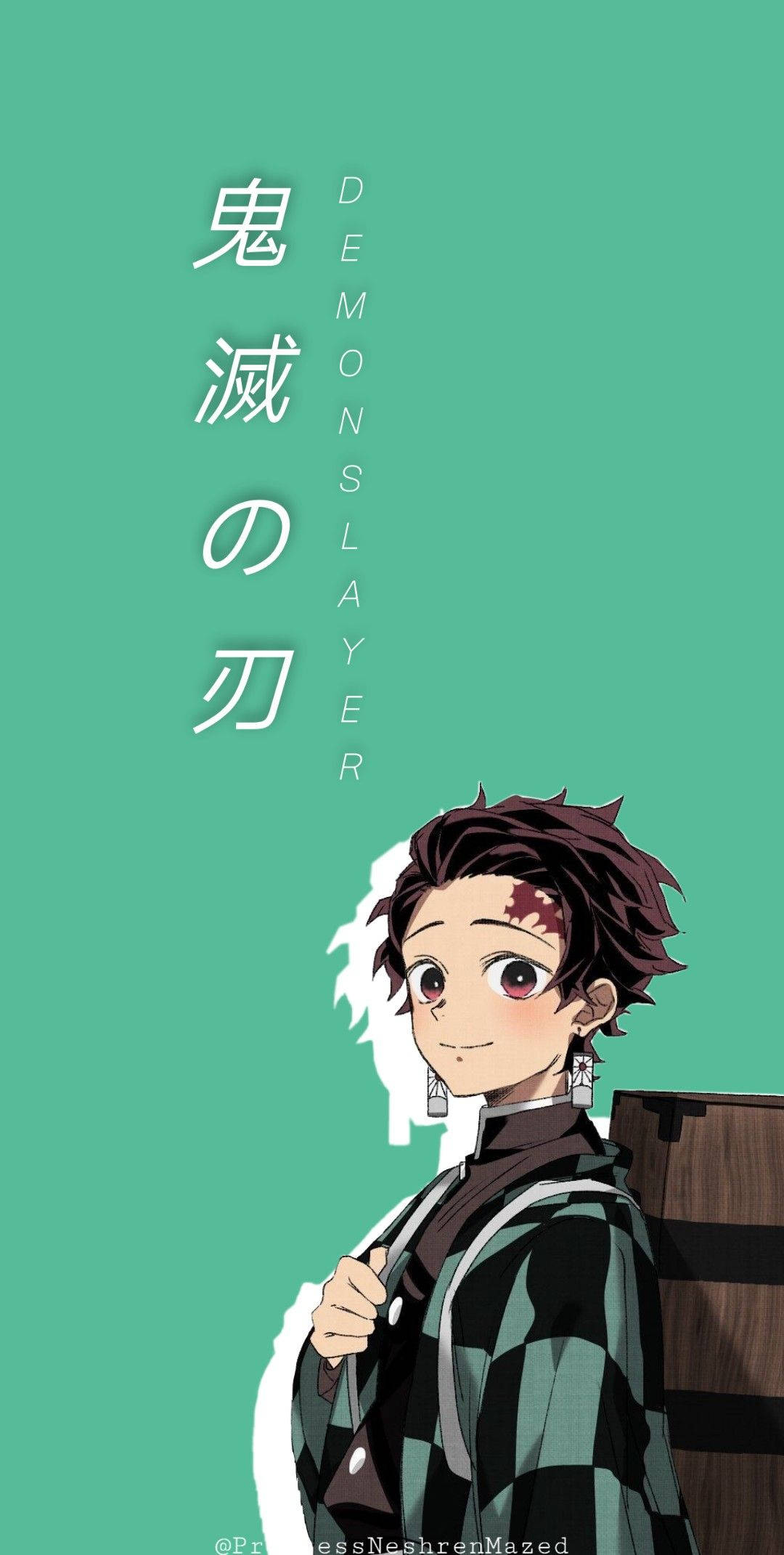 Tanjiro med pose Demon Slayer iPhone Bakgrunner