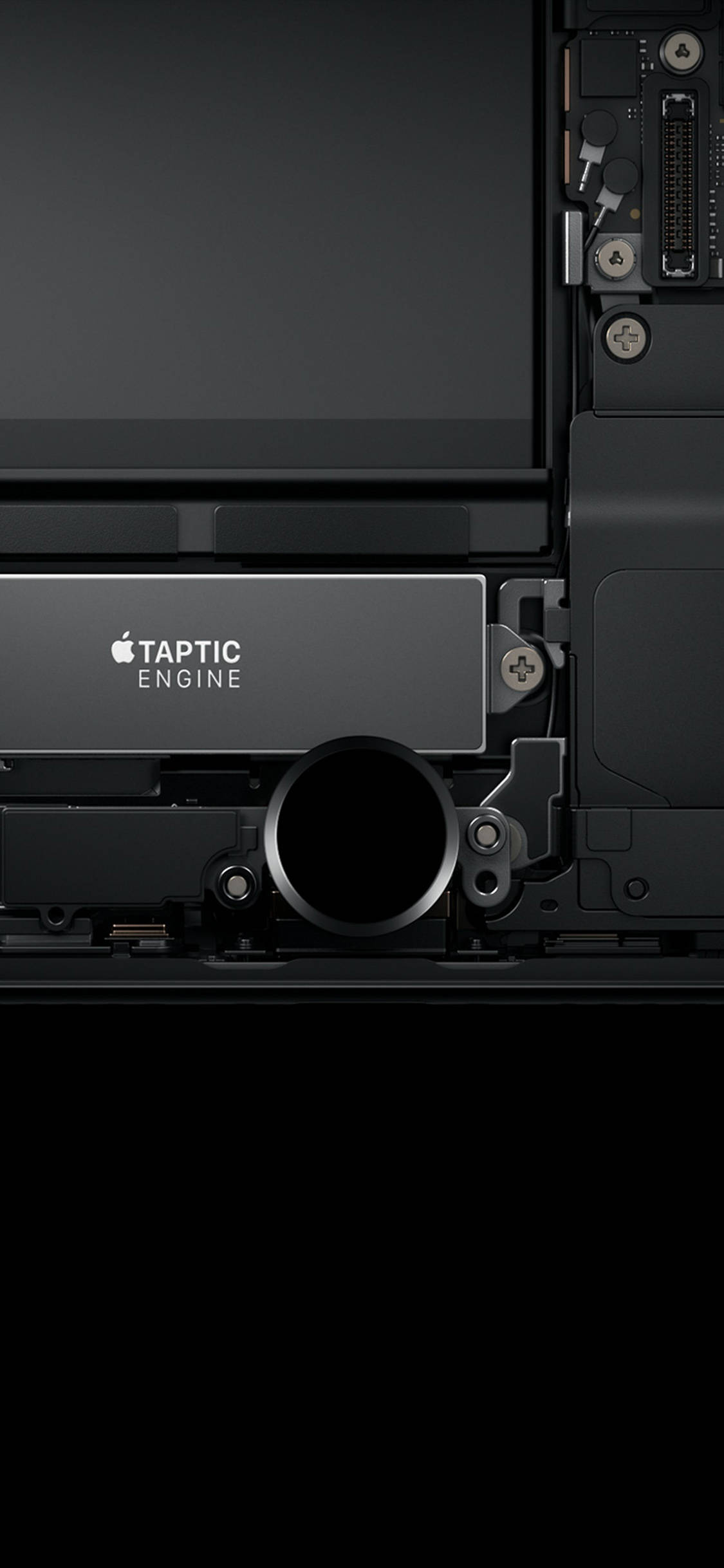 Taptic Engine Minimalistisk Mørk iPhone Bakgrunner