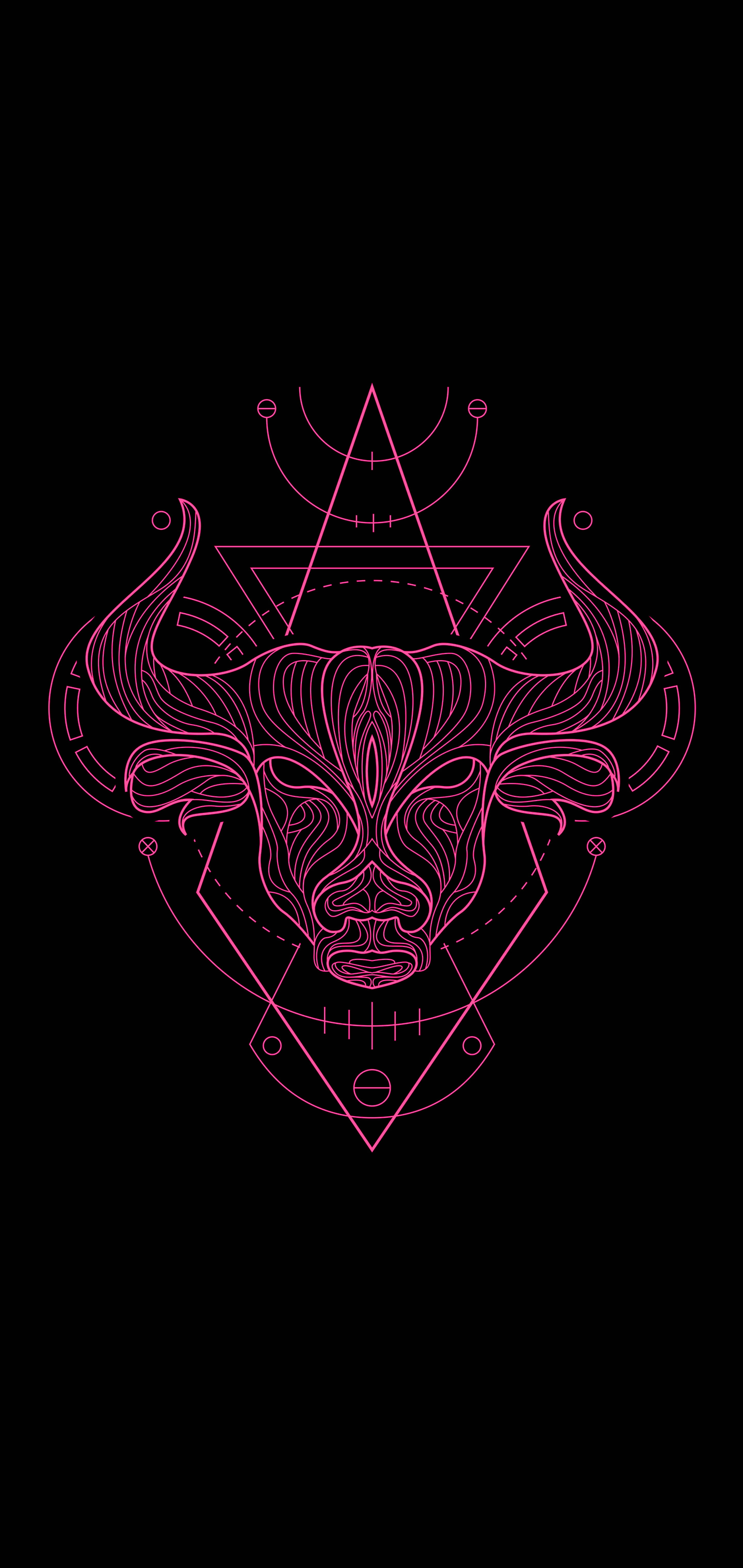 Taurus Stjernetegn Rosa Linjearbeid Bakgrunner