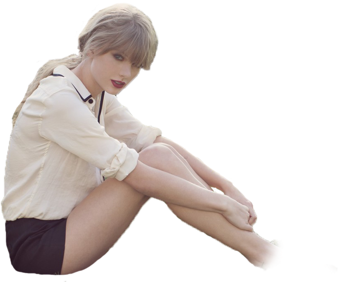 Taylor Swift Sittende Posisjon Cutout Bakgrunner