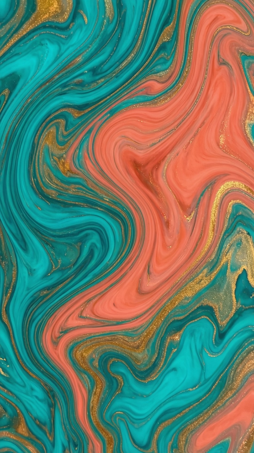 Teal Korall Marmor Bakgrunner