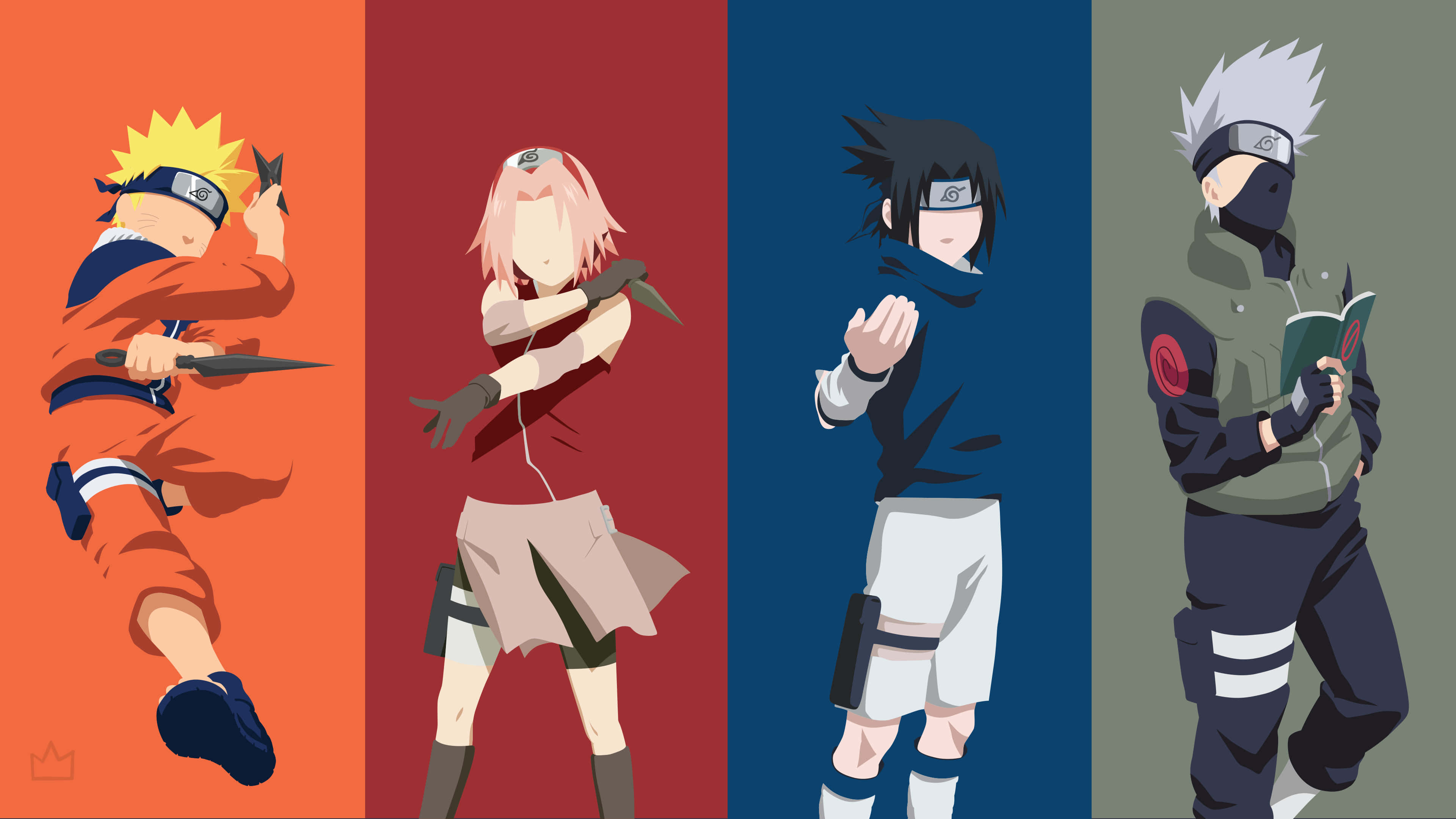 Team 7 - Naruto, Sasuke, Sakura, Kakashi og Rock Lee Bakgrunner