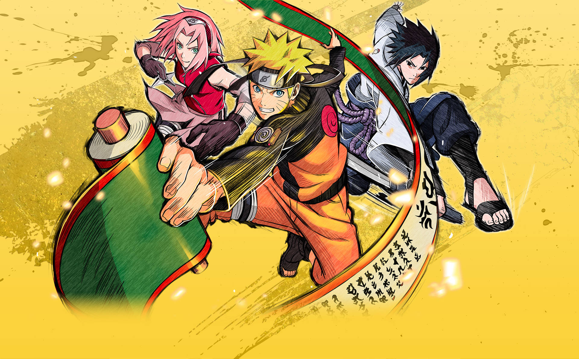 Team Trio Sakura, Naruto og Sasuke Bakgrunner