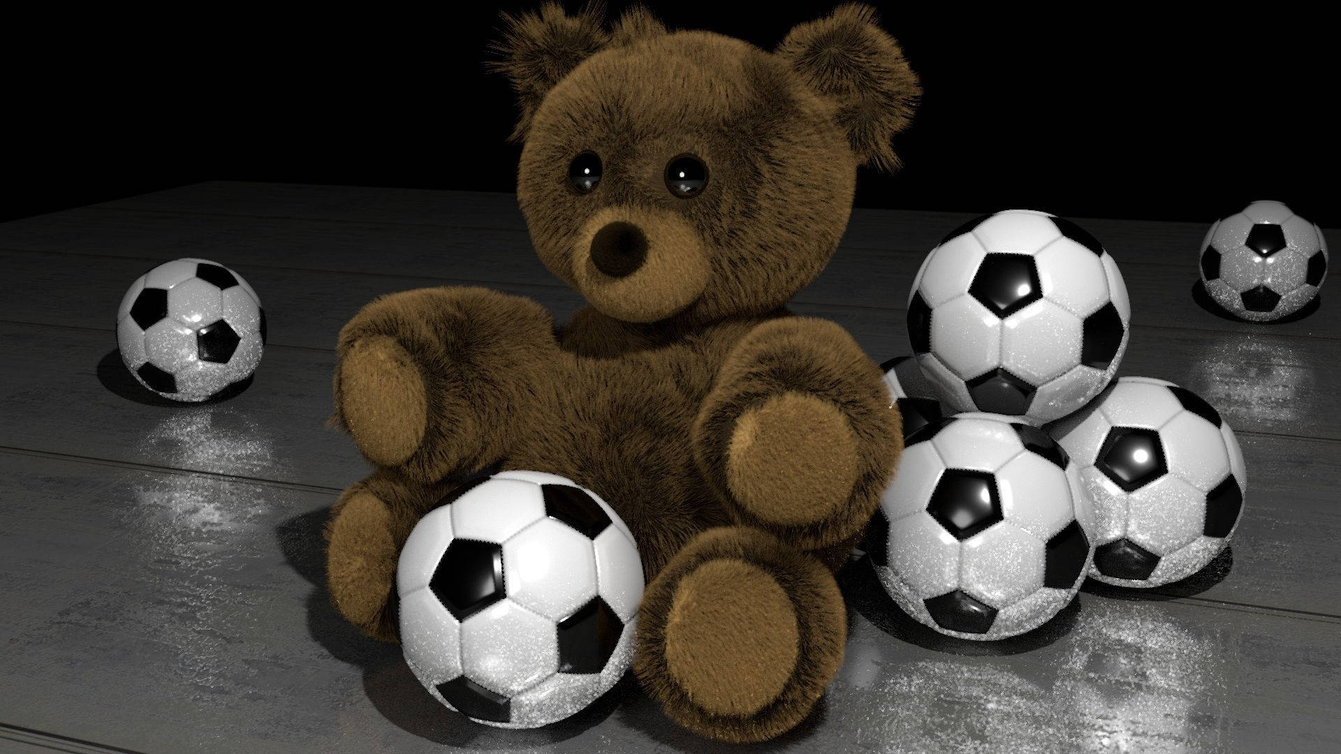 Teddybjørn klar til å sparke i gang kampen Bakgrunner