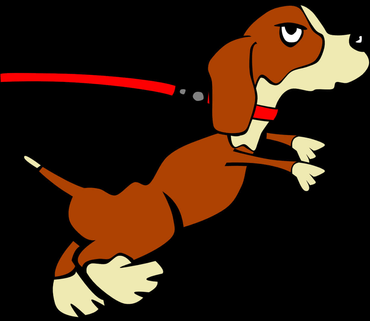 Tegneserie Basset Hound som hopper Bakgrunner