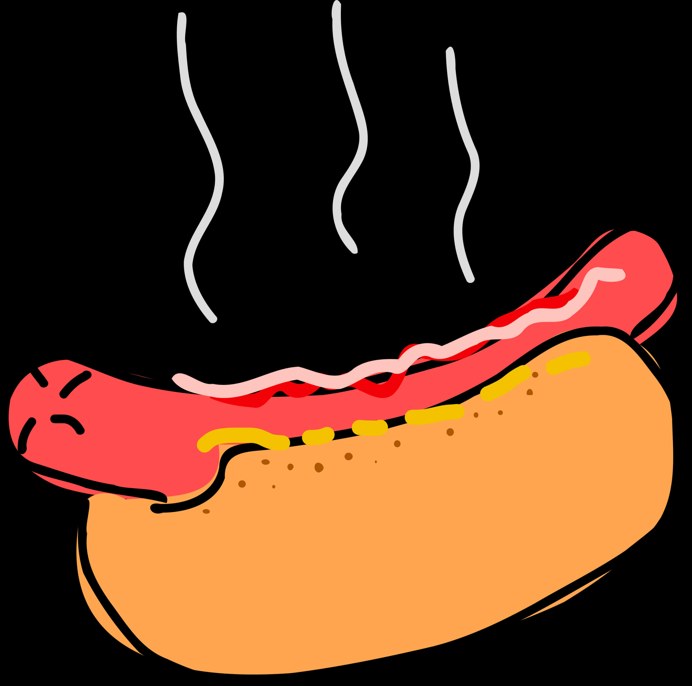 Tegneserie Pølse Dampende Bakgrunner