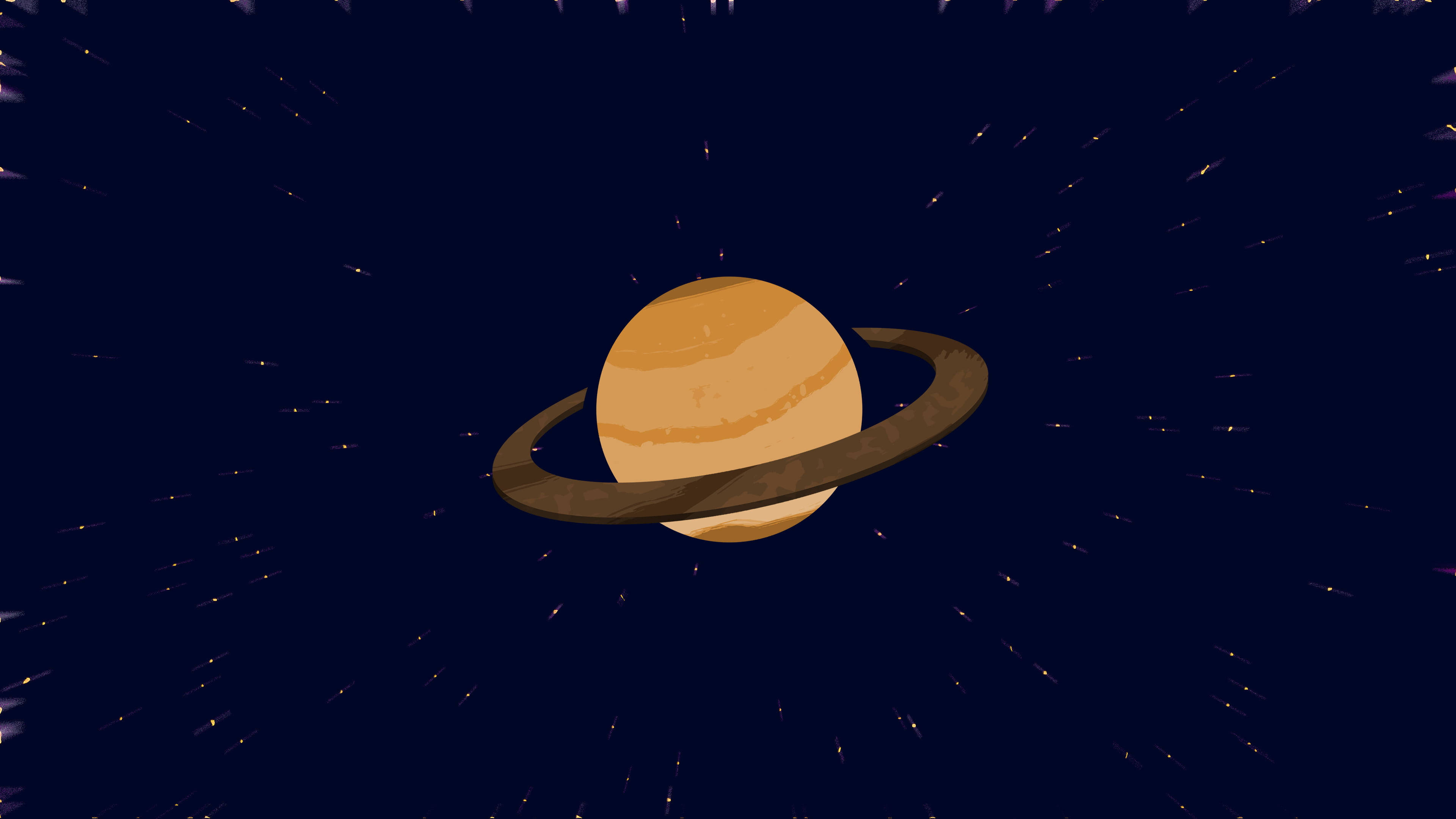 Tegneserie Saturn 4K Bakgrunner