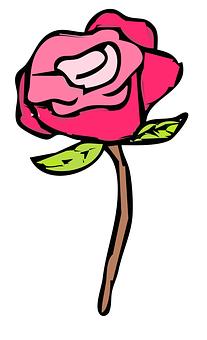 Tegneserierosa illustrasjon i rosa