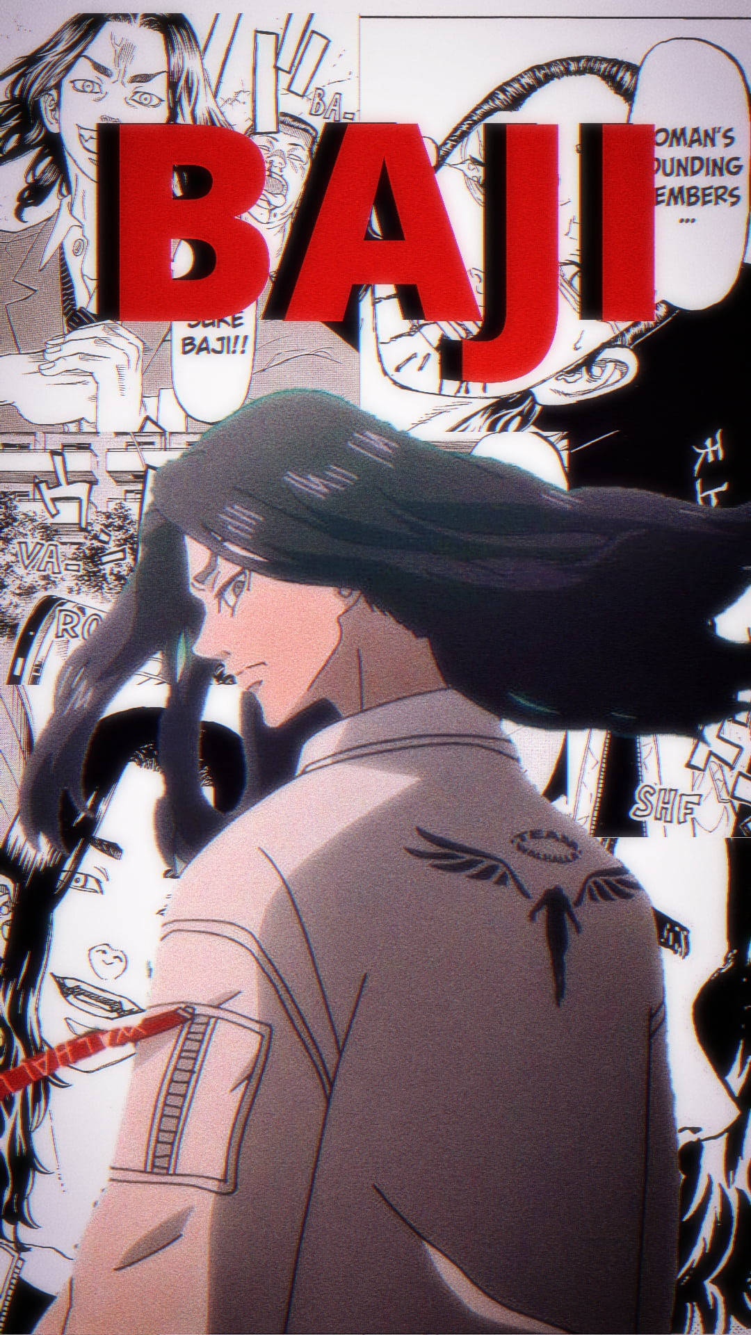 Tegneseriestil Baji Tokyo Revengers Bakgrunner